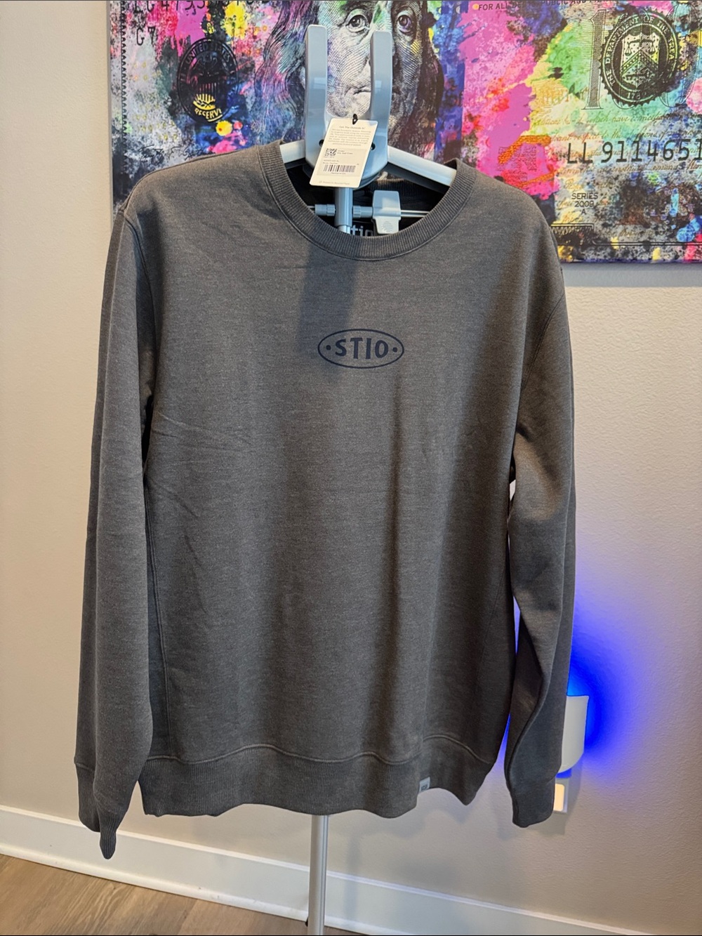 Stio Men's Crewneck Sweatshirt in Charcoal